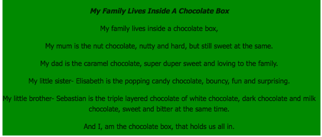 metaphor poems about family